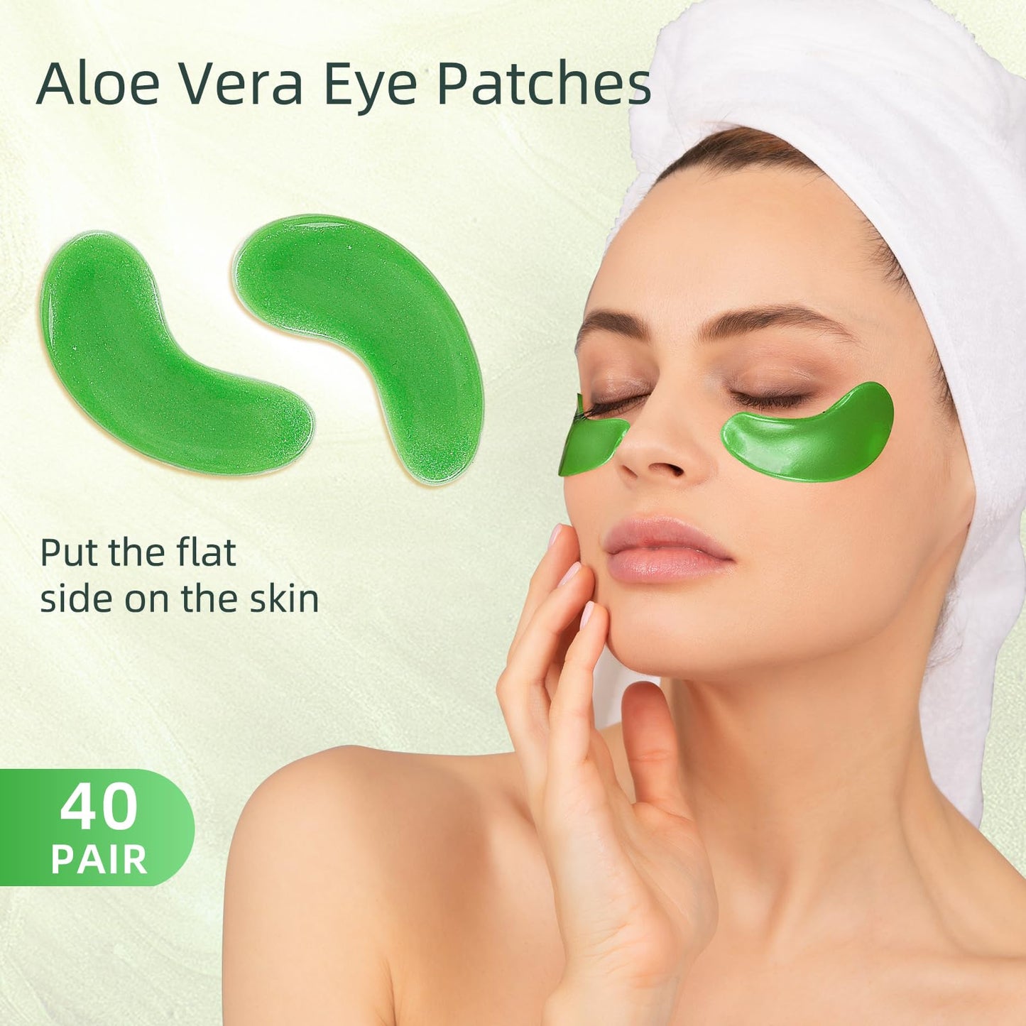 Under Eye Patches, 40 Pairs Eye Mask for Dark Circles, Puffy Eyes, Undereye Bags,Wrinkles,Eye Mask Patches with 24K Gold, Hyaluronic Acid,Rose & Aloe Vera, Eye Treatment Skin Care for Men & Women Gift