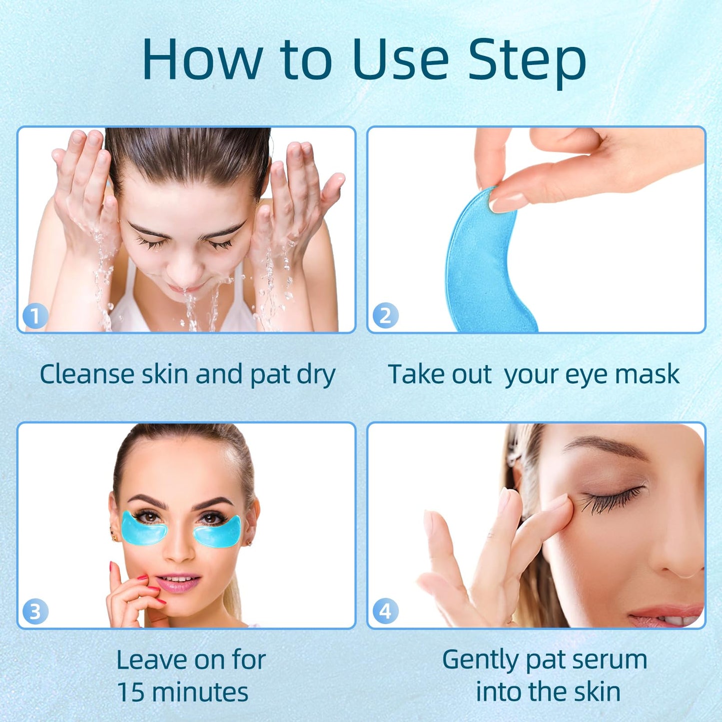 Under Eye Patches, 40 Pairs Eye Mask for Dark Circles, Puffy Eyes, Undereye Bags,Wrinkles,Eye Mask Patches with 24K Gold, Hyaluronic Acid,Rose & Aloe Vera, Eye Treatment Skin Care for Men & Women Gift